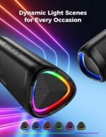 Bluetooth Speaker, 20W HD Sound, Portable Wireless, IPX5 Waterproof, Up to 24H Playtime, TWS Pairing, for Home/Party/Outdoor/Camping/Beach Essentials, Electronic Gadgets, Birthday Gift (Black) - Image 4
