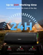 Bluetooth Speaker, 20W HD Sound, Portable Wireless, IPX5 Waterproof, Up to 24H Playtime, TWS Pairing, for Home/Party/Outdoor/Camping/Beach Essentials, Electronic Gadgets, Birthday Gift (Black) - Image 6