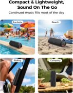 Bluetooth Speaker, 20W HD Sound, Portable Wireless, IPX5 Waterproof, Up to 24H Playtime, TWS Pairing, for Home/Party/Outdoor/Camping/Beach Essentials, Electronic Gadgets, Birthday Gift (Black) - Image 8