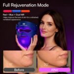 INIA GLOW 4D Wireless Red Light Therapy Mask for Face, Dual NIR, 320 LEDs | 4D Contour-Fit, Under-Eye Cooling, 4 Modes, Cordless & Rechargeable, Home & Travel Use, Skincare Gift for Women Wife Mom - Image 8
