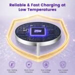 MagSafe 25W Wireless Charger for Apple Magnetic Fast Charging Pad | Compatible for iPhone 17 17e 16 16e 15 14 13 12 Pro Max - AirPods-Slim Portable for Travel Bedside Office - 2 Pack, White - Image 6