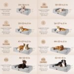 EHEYCIGA Orthopedic Extra Large Dog Bed, Waterproof Washable XL Pet Bed 44" | Non-Slip Bottom and Egg-Crate Polyurethane Foam Big Dog Couch Bed with Washable Removable Cover, Grey - Image 3