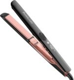 Annlary Hair Straightener 1 Inch Flat Iron and Curler 2 in 1 Titanium Ceramic Ionic Dual Voltage Straightener with Heat-Resistant Silicone, for Less Frizz, Shinier & Smoother - Image 2