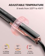 Annlary Hair Straightener 1 Inch Flat Iron and Curler 2 in 1 Titanium Ceramic Ionic Dual Voltage Straightener with Heat-Resistant Silicone, for Less Frizz, Shinier & Smoother - Image 4