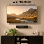 Saiyin 11.7-inch Sound Bar, Small Size & Big Power, Powered by AC Adapter | Soundbar with Bluetooth 5.3/Optical/Auxiliary Inputs, 48W Peak Power, Compact Sound Bar for Smart TV, PC, Gaming - Image 5