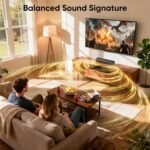 Saiyin 11.7-inch Sound Bar, Small Size & Big Power, Powered by AC Adapter | Soundbar with Bluetooth 5.3/Optical/Auxiliary Inputs, 48W Peak Power, Compact Sound Bar for Smart TV, PC, Gaming - Image 7