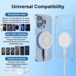 MagSafe Charger 2 Pack Magnetic Wireless Charger Fast Charging Pad | Two USB-C cables and two USB-A adapters, compatible with iPhone 17/16/15/14/13/12 Series and AirPods 4/3/2/Pro - Image 8