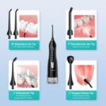 COSLUS ADA Accepted C20 Water Dental Flosser Teeth Pick, 300ML Larger Tank | Portable Rechargeable Oral Irrigator for Orthodontic & Sensitive Gums, Cordless for Travel, Family, Professional Set, Black - Image 10