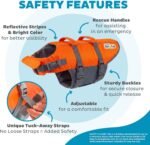Outward Hound Granby Splash Orange Dog Life Jacket, Large - Image 6