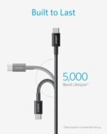 Anker USB C to USB C Cable, 100W Fast Charging Cable (2-Pack, 6 ft, Black) | For iPhone 17 Series, MacBook Pro 2020, Pixel, and More (Not for Video Output) - Image 6