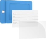 Gostwo 2 Pack Initial Luggage Tags for Suitcases Airplane Travel Essentials | 26 Initial Letter Baggage Identification Labels ID Tag Fully Bendable Tags with Stainless Steel Loop (Blue) (Letter M) - Image 5