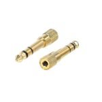 Amazon Basics Gold-Plated 6.35mm 1/4 Male to 3.5mm 1/8 Female Stereo Jack Adapter for Headphones, 2-Pack - Image 3