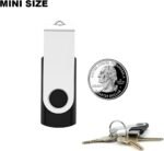 2 Pack 64GB USB Flash Drive USB 2.0 Thumb Drives Jump Drive Fold Storage Memory Stick Swivel Design - Black - Image 6