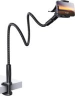 Lamicall Nylon Braided Gooseneck Phone Holder for Bed, 38" Overall Length | 360° Rotating Phone Clamp, Aluminum Core Flexible Arm, Stable Hands-Free Viewing for Bed, Desk, Headboard, Fits 4-7" Phones - Image 2