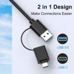 USB C USB3.0 Multi Card Reader for SD, CF, Micro SD, XD, MS Cards - 7 in 1 Adapter Hub for Windows, Mac, Linux, Android - Image 4