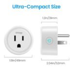 GHome Smart Mini Wi-Fi Plug, Smart Home Wi-Fi Outlet Compatible with Alexa, Google Home & IFTTT, No Hub Required, UL Certified, 2.4G WiFi Only, 2 Count (Pack of 1), White - Image 8