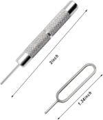 4 Pcs SIM Card Removal Opening Tool Tray Eject Pins Needle Opener Ejector Compatible with All iPhone Apple iPad HTC Samsung Galaxy Cell Phone Smartphone Watchchain Link Remover (Style A) - Image 3