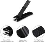 HAWATOUR Nail Clippers Set with Visibly Tin Case, Black | Ultra Sharp, Sturdy Fingernail and Toenail Clipper Cutters - Image 6
