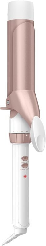 Conair Curling Iron, Double Ceramic, 1 1/2" Barrel, White/Rose Gold | Hair curler and hair waver for medium to long hair with 30 heat settings, built-in heat protection, a cool tip, and auto off - Image 2