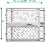 MYPET North States Paws Portable Pet Gate: 26-40" Wide. Pressure Mount. No Tools Needed. Made in USA. Dog Gate 23" Tall, Expandable, Durable Dog Gates for Doorways, Light Gray - Image 4