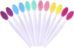 12 Pcs Pore Scrub Brush,Lip Scrubber Exfoliator,Silicone Face Cleansing Brush,Lip Scrub Brush Exfoliating Nose Clean Blackhead Removal Brushes for Face Cleaning - Image 2