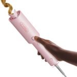 TYMO Automatic Rotating Curling Iron - TYMO CURLPRO Beach Waves Curling Wand, Portable Hair Curler, 500 Million Ionic, Dual Voltage & Lightweight for Travel, Ceramic Coating, 1 Inch, Pink - Image 2