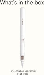 Conair Hair Straightener, Double Ceramic, 1" Extra-Long Plates | Double ceramic hair straightener for all hair types with 5 heat settings to 410°F, 30-second heat up & a claw clip - Image 9