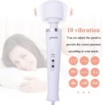 YEVIOR Wired Powerful Handheld Massager with Strong Vibration for Women | 10 Pulse Settings Strong Vibration Personal Total Body Therapy Massager for Sports Recovery, Muscle Aches, Body Pain (White) - Image 4