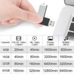 2 Pack 64GB USB Flash Drive USB 2.0 Thumb Drives Jump Drive Fold Storage Memory Stick Swivel Design - Black - Image 4