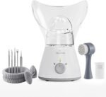 Bella Ciao Face Steamer - Facial Steamer, 11-Piece Home Spa Kit, Nano Ionic Warm Mist, Skin Prep for Serums & Masks, Spa Day Essentials, Facial Kit, Pink White, Corded Electric - Image 2