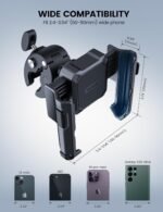 Lamicall Motorcycle Bike Phone Mount, 1s Lock Bike Phone Holder | Camera Friendly Bicycle Phone Clip, Scooter Accessories Gifts for iPhone Pro Max, Galaxy S25 Ultra, 4.7-7" Phones - Image 6