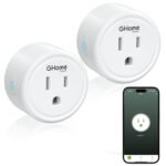 GHome Smart Mini Wi-Fi Plug, Smart Home Wi-Fi Outlet Compatible with Alexa, Google Home & IFTTT, No Hub Required, UL Certified, 2.4G WiFi Only, 2 Count (Pack of 1), White - Image 2