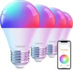 Linkind Smart Light Bulbs, Smart Bulb that Work with Alexa, Google Home, AiDot, LED Light Bulbs Color Changing RGBTW, 104 Preset Scene, Music Sync, Dotis, A19 E26 2.4G WiFi Bluetooth 60W 800LM, 4Pack - Image 2