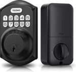 TEEHO TE001 Keyless Entry Deadbolt with Keypad for Front Door, Matte Black | ANSI Grade 3 Security, 20 User Codes, Low Battery Alert, IP54 Waterproof, One Touch Lock, Anti-Peep Password & 2 Backup Keys - Image 2