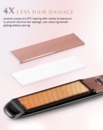 DORISILK 500 Degree High Temp Professional Hair Straightener，30s Fast Heating Ceramic Flat Iron ，2 in 1 Hair Straightener and Curler，Plasma Flat Iron Get Frizz-Free ，Dual Voltage for Travel Using - Image 7