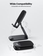 Lamicall Cell Phone Stand for Desk - [Height Adjustable] Foldable Mobile Phone Holder, Portable Stand for iPhone 17 16 15 14 13 12 11 Pro Max Plus Air, Galaxy S25, Office Gift, Telephone Accessories - Image 6