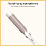 Conair Curling Iron, Double Ceramic, 1 1/2" Barrel, White/Rose Gold | Hair curler and hair waver for medium to long hair with 30 heat settings, built-in heat protection, a cool tip, and auto off - Image 7