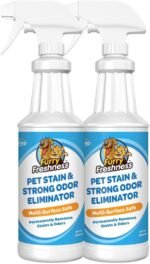 FurryFreshness Extra Strength Cat or Dog Pee Stain & Permanent Odor Remover + Smell Eliminator -Removes Stains From Pets & Kids Including Urine or Blood- Lifts Old Carpet Stains- (2 Pack) - Image 2