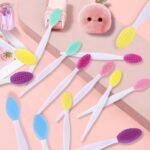 12 Pcs Pore Scrub Brush,Lip Scrubber Exfoliator,Silicone Face Cleansing Brush,Lip Scrub Brush Exfoliating Nose Clean Blackhead Removal Brushes for Face Cleaning - Image 9