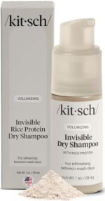 Kitsch Volumizing Rice Protein Dry Shampoo Powder Pump - Invisible 1oz | Absorbs Oil, Non-Greasy, Light-to-Medium Hair Colors – Travel Size Dry Hair Shampoo for Women & Men, No White Cast - Image 2