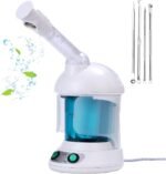 DYB Portable Facial Steamer, Nano Ionic Face Steamer with 360°Rotatable Sprayer,Mini Facial Steamer for Salon and Spa,1 Piece Headband and 4 Pieces Steel Skin Kits. - Image 2
