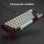 GEODMAER 65% Gaming Keyboard, Wired Backlit Mini Keyboard, Ultra-Compact Anti-Ghosting No-Conflict 68 Keys Membrane Gaming Wired Keyboard for PC Laptop Windows Gamer - Image 6
