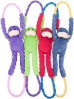 ZippyPaws RopeTugz - Durable Dog Pull Rope Toy, Interactive Tug of War for Large, Medium, & Small Dogs, Squeaky Pet Products to Keep Them Busy, Made with Heavy Duty Climbing Rope - Blue Monkey - Image 6