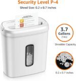 Amazon Basics 8-Sheet Cross Cut Paper and Credit Card Shredder for Security, Heavy Duty, White - Image 4