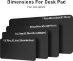 Aothia Leather Office Desk Pad Protector, Non-Slip PU Leather Desk Blotter, Waterproof Laptop Writing Mouse Pad for Office and Home, Black, 31.5" x 15.7" - Image 9