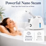 Nano Ionic Facial Steamer, 360° Rotating Arm Face Steamer for Skin Hydration & Pore Care, Home Spa Facial Steamer with Aromatherapy & Large Water Tank, Portable Skincare Tool for Home Salon Use - Image 3