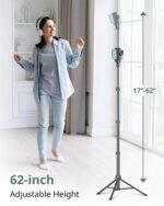 SENSYNE 62" Phone Tripod for iPhone, Extendable Selfie Stick Tripod Stand with Wireless Remote and Phone Holder, Cell Phone Tripod for Video Recording, Compatible with iPhone Android - Image 3