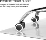 Kuyal Clear Chair mat for Hard Floors 36 x 48 inches Transparent Floor Mats Wood/Tile Protection Mat for Office & Home (36" X 48" Rectangle) - Image 4