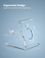 Lamicall Cell Phone Stand, Desk Accessories - Clear Office Cell Phone Holder, Acrylic Phone Stand, Desktop, Acrylic Office Supplies Desk Decor Accessories, Suitable for iPhone, 4-8'' Phone, Gifts - Image 7