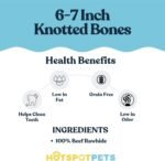 hotspot pets 20 Pack - 7 Inch USDA Certified Rawhide Dog Chews - from Grass Fed Brazilian Cows - Promotes Tooth Health and Good Behavior (20 Pack) - Image 5